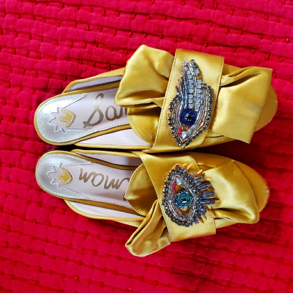 Sam Edelman rhinestone eye slides
